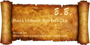 Bazilidesz Borbála névjegykártya