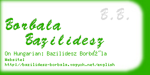 borbala bazilidesz business card